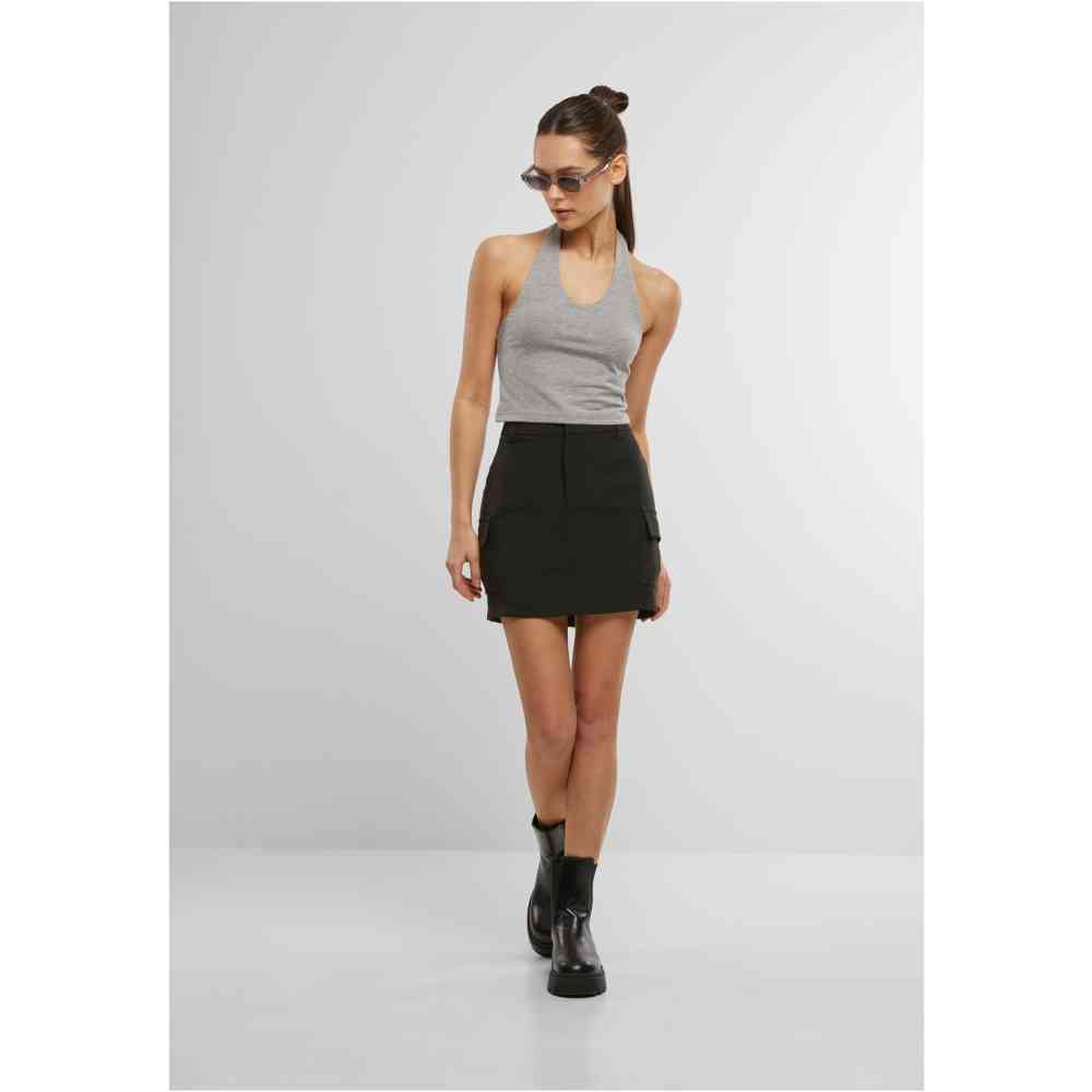Urban Classics - Basic Neckholder Jersey Crop top - Grau